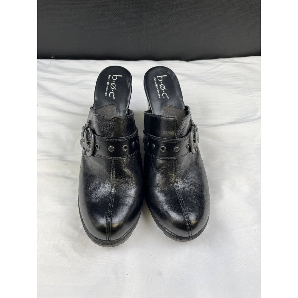 BOC Born Concepts Women's Black Shoes/Slide on Clogs Heel 3.75" Sz 8 SKU 3411